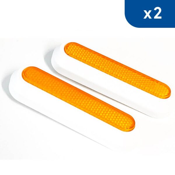 Tampas laterais traseiras brancas com refletor para Xiaomi (2 unidades)