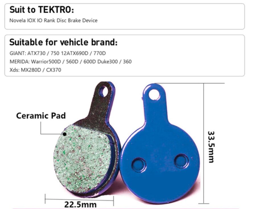 Pastilha travão resina disco hidráulico 1022 - Qualidade Premium