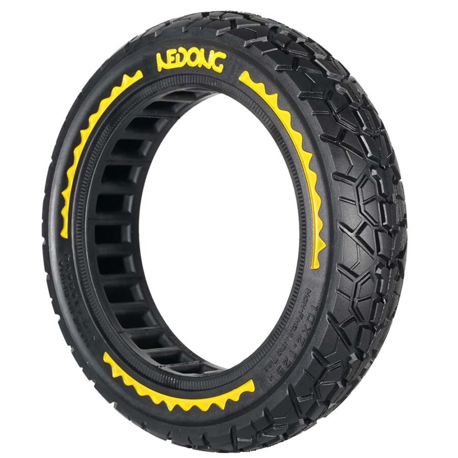 Pneu offroad amarela Maciço 10x2.125-6.5 42,5 mm vermelha