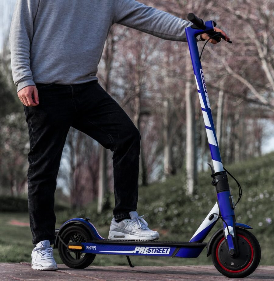 Vinil Trotinete Eletrica Xiaomi PROSTREET (azul) - Kit pleto