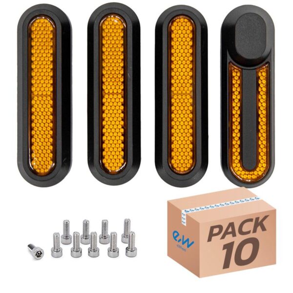 Refletor preto com refletor amarelo pacote Trotinete Eletrica Xiaomi de 10