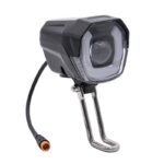 Farol LED com buzina preta 12-72v com conector à prova d'água