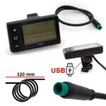 Display Ecran S866 com conector à prova d'água - com porta USB