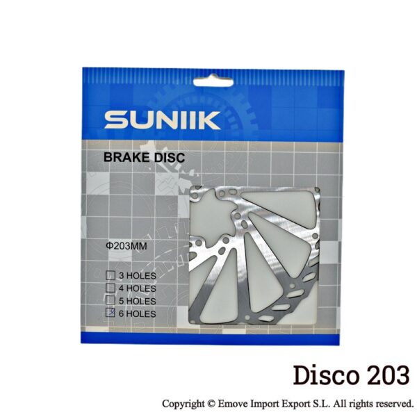 Disco travão 6 furos 203mm