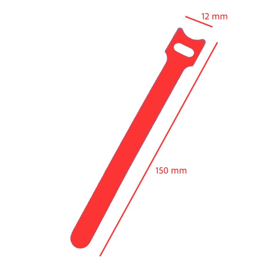 Laços nylon, organizar cabos (pacote 10 unidades) VERMELHO 150mm