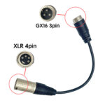 Cabo Conversor GX16 XLR 4 pinos
