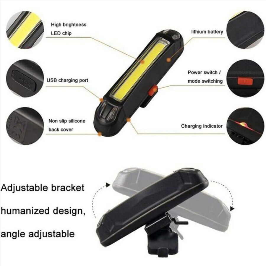 Luz advertência LED Trotinete Eletrica e bicicleta - branca