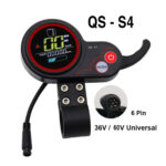 Display QS-S4 6 pinos 36V-60V Trotinete Eletrica Zero 9 / Zero 8X / Zero 10 / Zero 10X