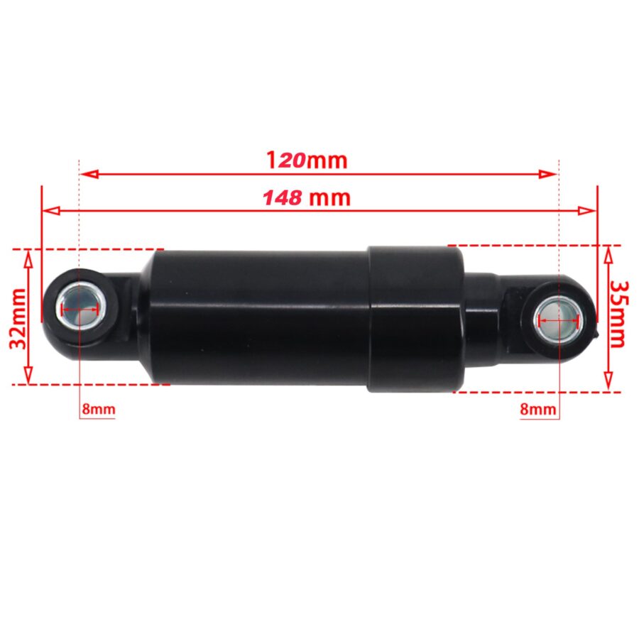 Cilindro mola amortecer Trotinete Eletrica elétrica 120mm (pacote 2 unidades)