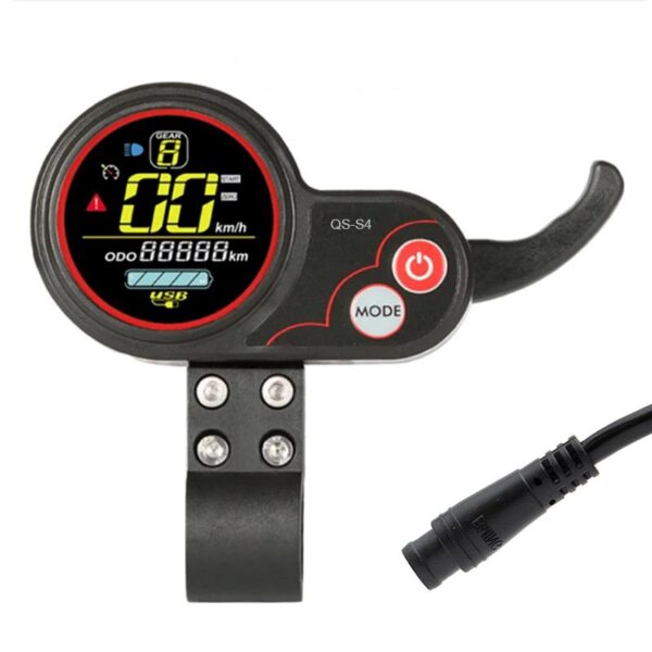 Display QS-S4 36/48V 6 pinos com acelerador de indice novo modelo