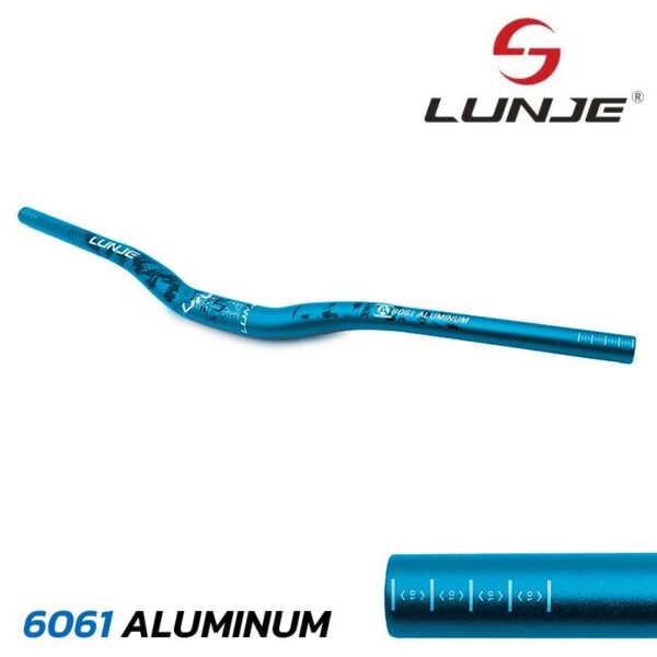 Guidão de 720mm com elevação 25mm azul-preto